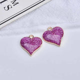 50pcs Heart Shape Alloy Floating Locket Charms DIY Jewelry Earrings Pendants