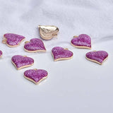50pcs Heart Shape Alloy Floating Locket Charms DIY Jewelry Earrings Pendants