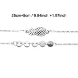 MinaMaMa Stainless Steel Sequin Chain Anklet Foot Chain