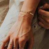 MinaMaMa Stainless Steel Sequin Chain Anklet Foot Chain