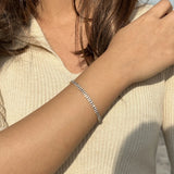 Double Row Crystal Tennis Bracelet for Women