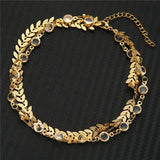 MinaMaMa Crystal Anklet for Women Summer Beach Foot Jewelry