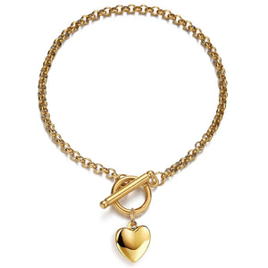 Heart Foot Jewelry Anklet For Women Stainless Steel