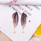 Halloween Christmas Resin Butterfly Wings Earrings Rhinestone Drop Earrings