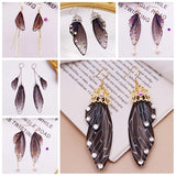 Halloween Christmas Resin Butterfly Wings Earrings Rhinestone Drop Earrings