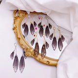 Halloween Christmas Resin Butterfly Wings Earrings Rhinestone Drop Earrings