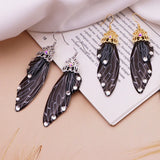 Halloween Christmas Resin Butterfly Wings Earrings Rhinestone Drop Earrings