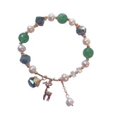 Minar Rhinestone Mermaid Tail Beaded Bracelet for Women