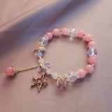 Minar Rhinestone Mermaid Tail Beaded Bracelet for Women