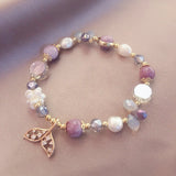Minar Rhinestone Mermaid Tail Beaded Bracelet for Women