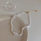 Dolphin Pendant Pearl Choker Necklace Double Layers
