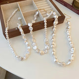 Baroque Pearl Necklace Love Heart Choker