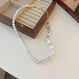 Baroque Pearl Necklace Love Heart Choker