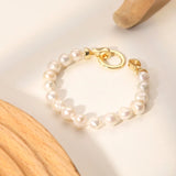 Minar Baroque Pearl Bracelet 18K PVD Plated Stainless Steel