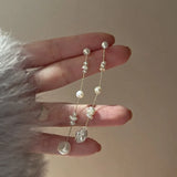 French Baroque Freshwater Pearl Dangle Earrings Bridal Jewelry