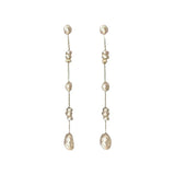 French Baroque Freshwater Pearl Dangle Earrings Bridal Jewelry