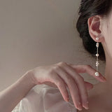 French Baroque Freshwater Pearl Dangle Earrings Bridal Jewelry