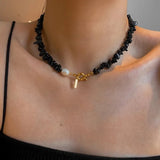 Baroque Pearl Beaded Choker Necklace for Women