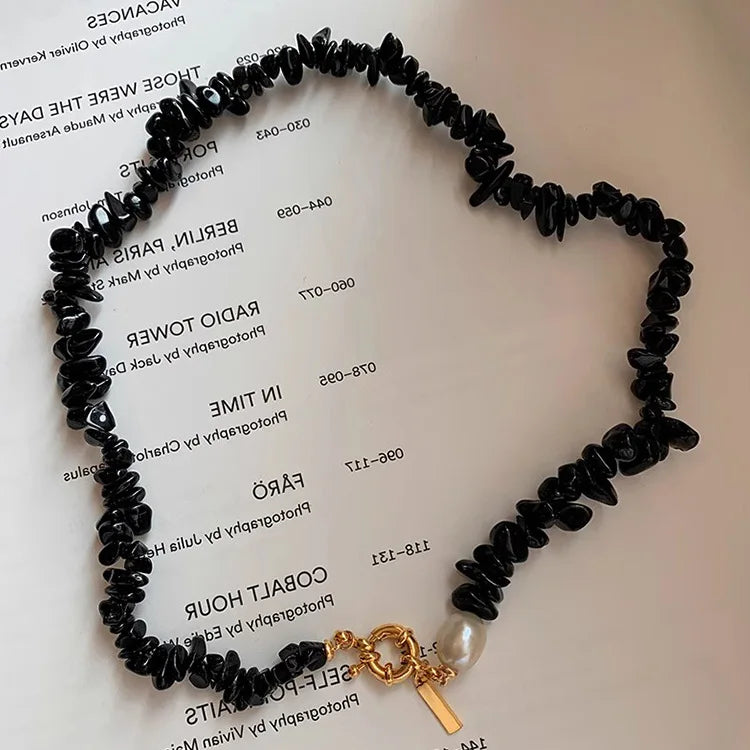 Baroque Pearl Beaded Choker Necklace for Women