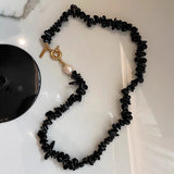 Baroque Pearl Beaded Choker Necklace for Women