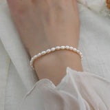 Minar Pearl Beaded Bracelets for Women, Elastic Charm Bracelet