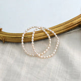 Minar Pearl Beaded Bracelets for Women, Elastic Charm Bracelet