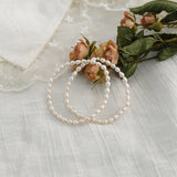 Minar Pearl Beaded Bracelets for Women, Elastic Charm Bracelet