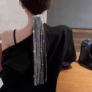 Bling Bling Rhinestones Tassel Hair Clips Unique Hairpin for Women