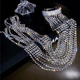 Bling Bling Rhinestones Tassel Hair Clips Unique Hairpin for Women