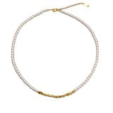 Minar Pearl Chokers Necklaces for Women 18K PVD Plating