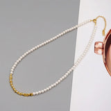 Minar Pearl Chokers Necklaces for Women 18K PVD Plating