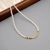 Minar Pearl Chokers Necklaces for Women 18K PVD Plating
