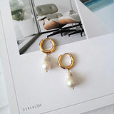 Minar Minimalist Contrast Rectangle Hoop Earrings for Women