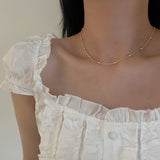Minar French Natural Freshwater Pearl Necklace Chokers Wedding Jewelry