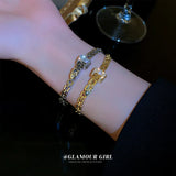 Minar CZ Zirconia Belted Charm Bracelet Women Silver Copper