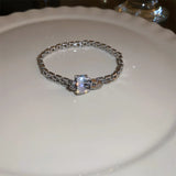 Minar CZ Zirconia Belted Charm Bracelet Women Silver Copper