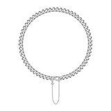 Punk Metallic Bucket Wide Cuban Chain Choker Necklace