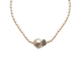 Retro Freshwater Pearl Chokers Necklace Baroque Pearls Beaded Pendant Jewelry