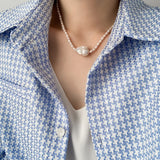 Retro Freshwater Pearl Chokers Necklace Baroque Pearls Beaded Pendant Jewelry