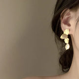 Minar Statement Flower Petal Earrings Baroque Pearl Jewelry