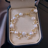 Freshwater Pearl Baroque Beaded Bracelet Wedding Party Jewelry