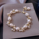 Freshwater Pearl Baroque Beaded Bracelet Wedding Party Jewelry