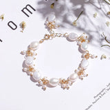 Freshwater Pearl Baroque Beaded Bracelet Wedding Party Jewelry
