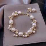 Freshwater Pearl Baroque Beaded Bracelet Wedding Party Jewelry