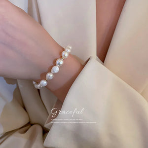 Baroque Pearl Beaded Bracelet for Women Party Daily Accessories