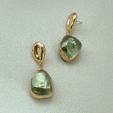 Irregular Baroque Pearl Long Drop Earrings for Women