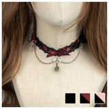 Pink Collar Necklace Vintage Style Lolita Accessories