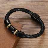 MingAo Leather Beaded Bracelet Chakra Men's/Women's Charm Bracelet