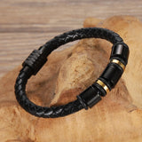 MingAo Leather Beaded Bracelet Chakra Men's/Women's Charm Bracelet