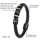 MingAo Leather Beaded Bracelet Chakra Men's/Women's Charm Bracelet